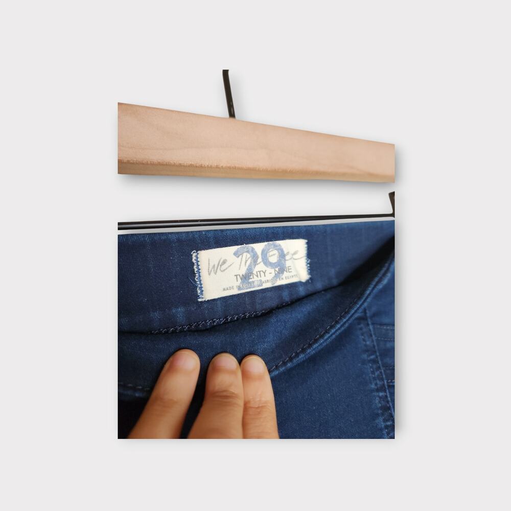 NEW Free People Feel Alright Skinny Jeans Blue High Rise Womens 29 - Picture 5 of 7